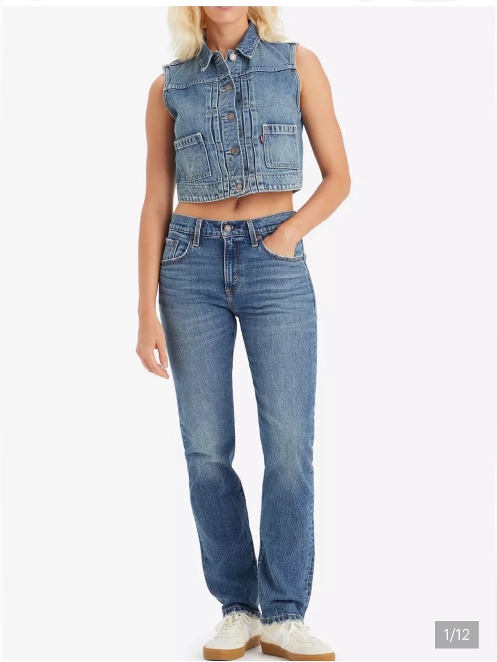 Women's Rare Vintage Straight Leg Original Levi Jeans, Small red big “E” tag